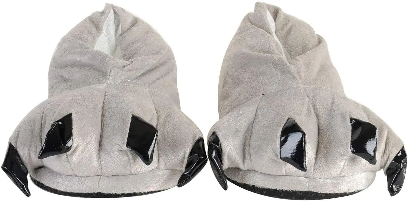 FashionFits Unisex Soft Plush Home Slippers Animal Costume Paw Claw Shoes