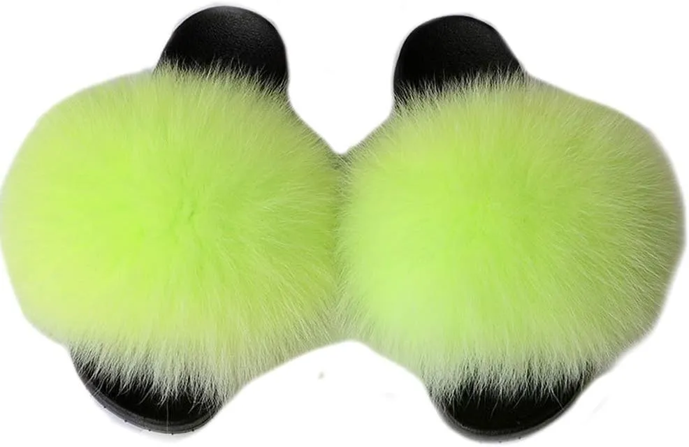 FOLOBE Women Fuzzy Slides Fur Feather Sandals Fur Slips Fur Slippers Fluffy Slides Outdoor House Slides Shoes Fuzzy Slippers Fluffy Sandals slip on fur slippers