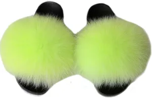 FOLOBE Women Fuzzy Slides Fur Feather Sandals Fur Slips Fur Slippers Fluffy Slides Outdoor House Slides Shoes Fuzzy Slippers Fluffy Sandals slip on fur slippers