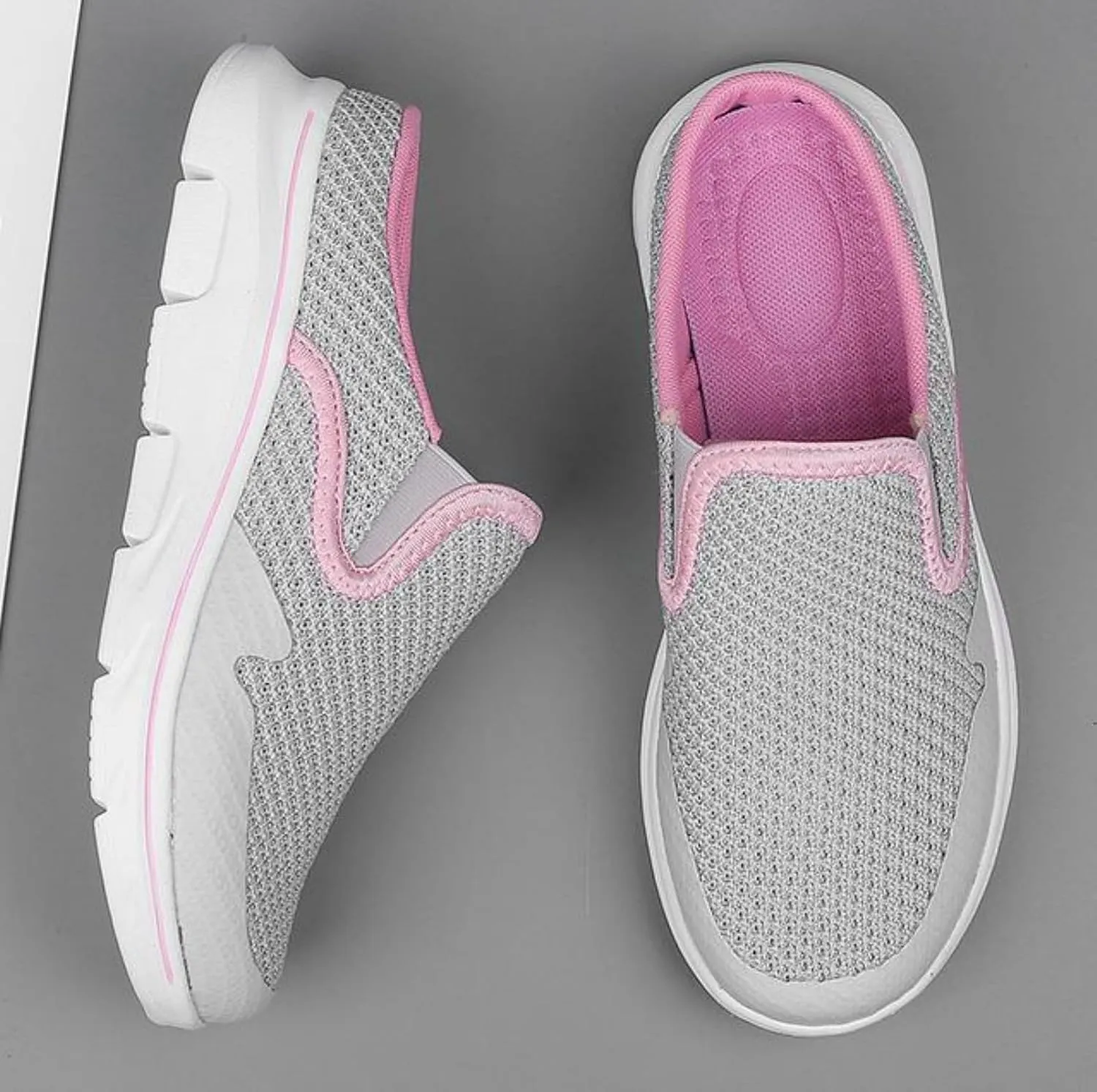 FUNCOS Women's Open Back Slip-On House Slippers, Summer Lightweight Indoor/Outdoor Slippers