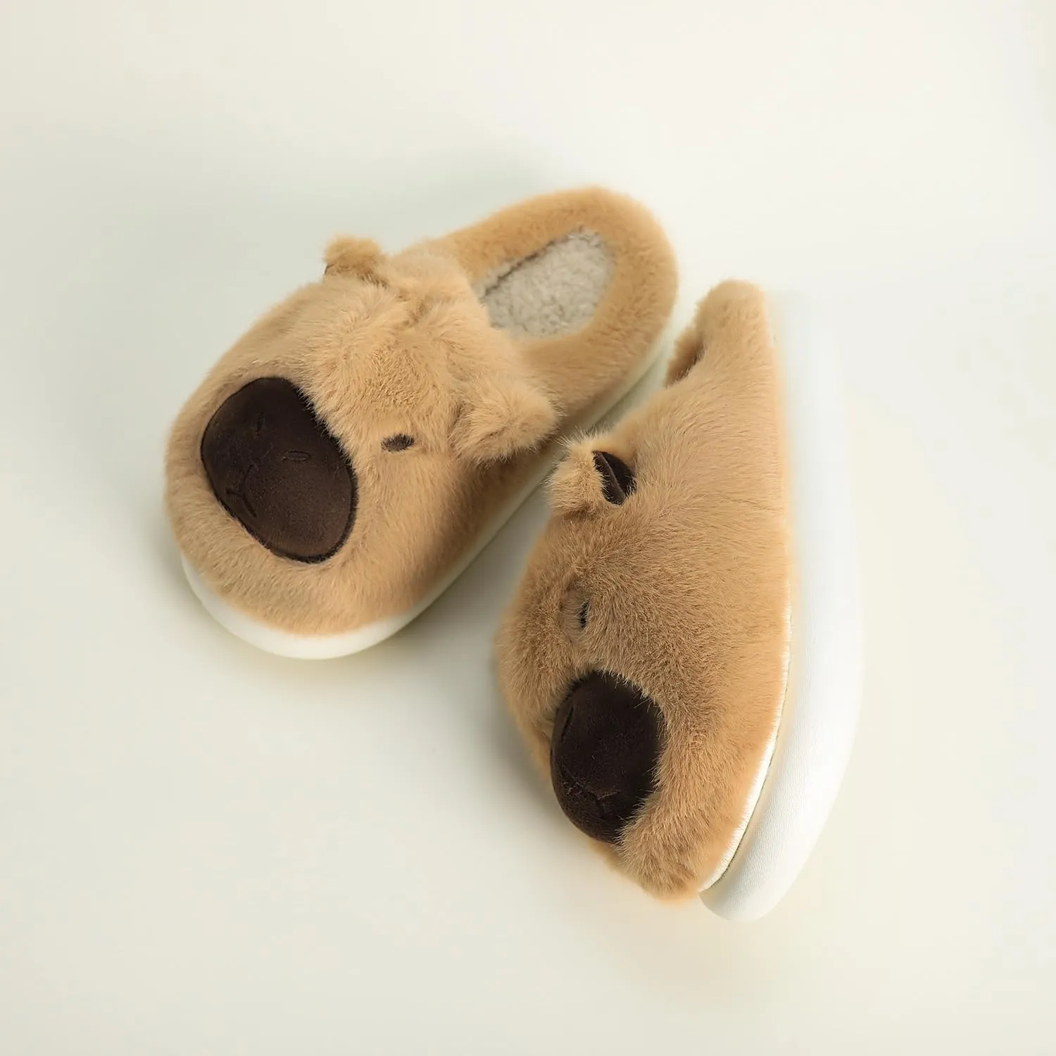 Gaolinci Cartoon Giraffe Cotton Slippers, Winter Indoor Outdoor Slippers for Women