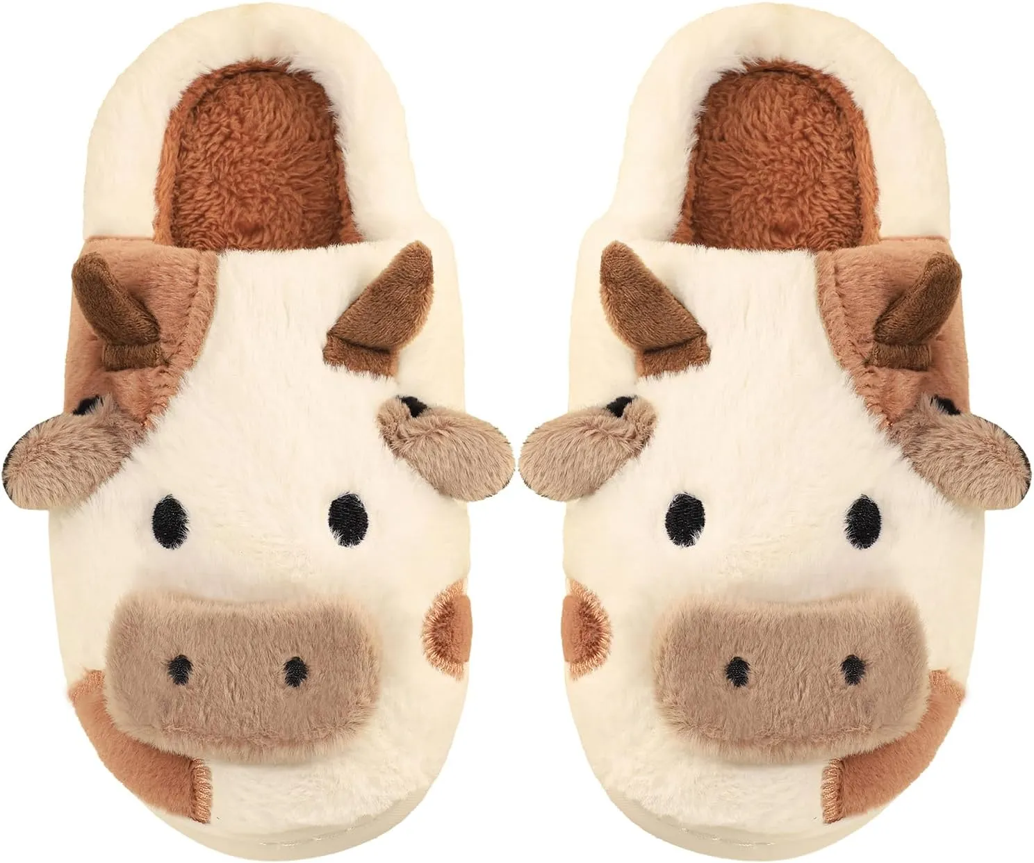 Gaolinci Cartoon Giraffe Cotton Slippers, Winter Indoor Outdoor Slippers for Women