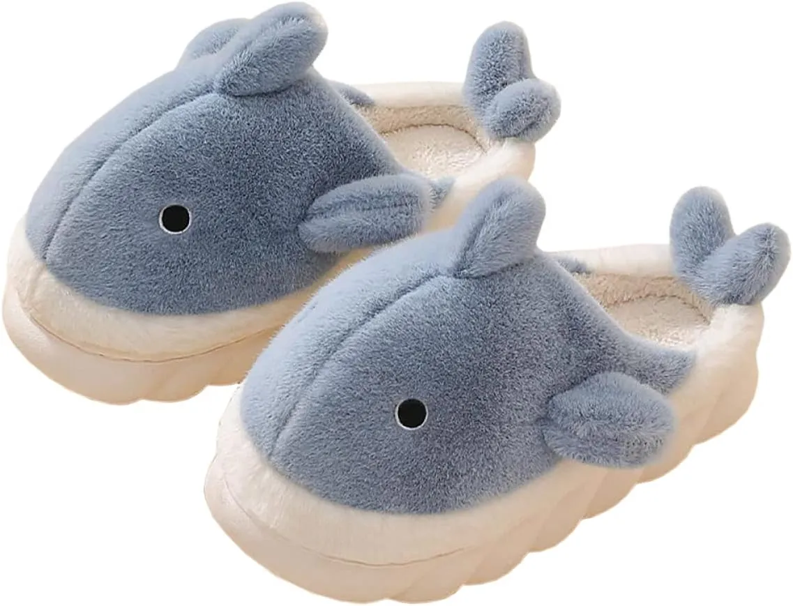 Gaolinci Cartoon Giraffe Cotton Slippers, Winter Indoor Outdoor Slippers for Women