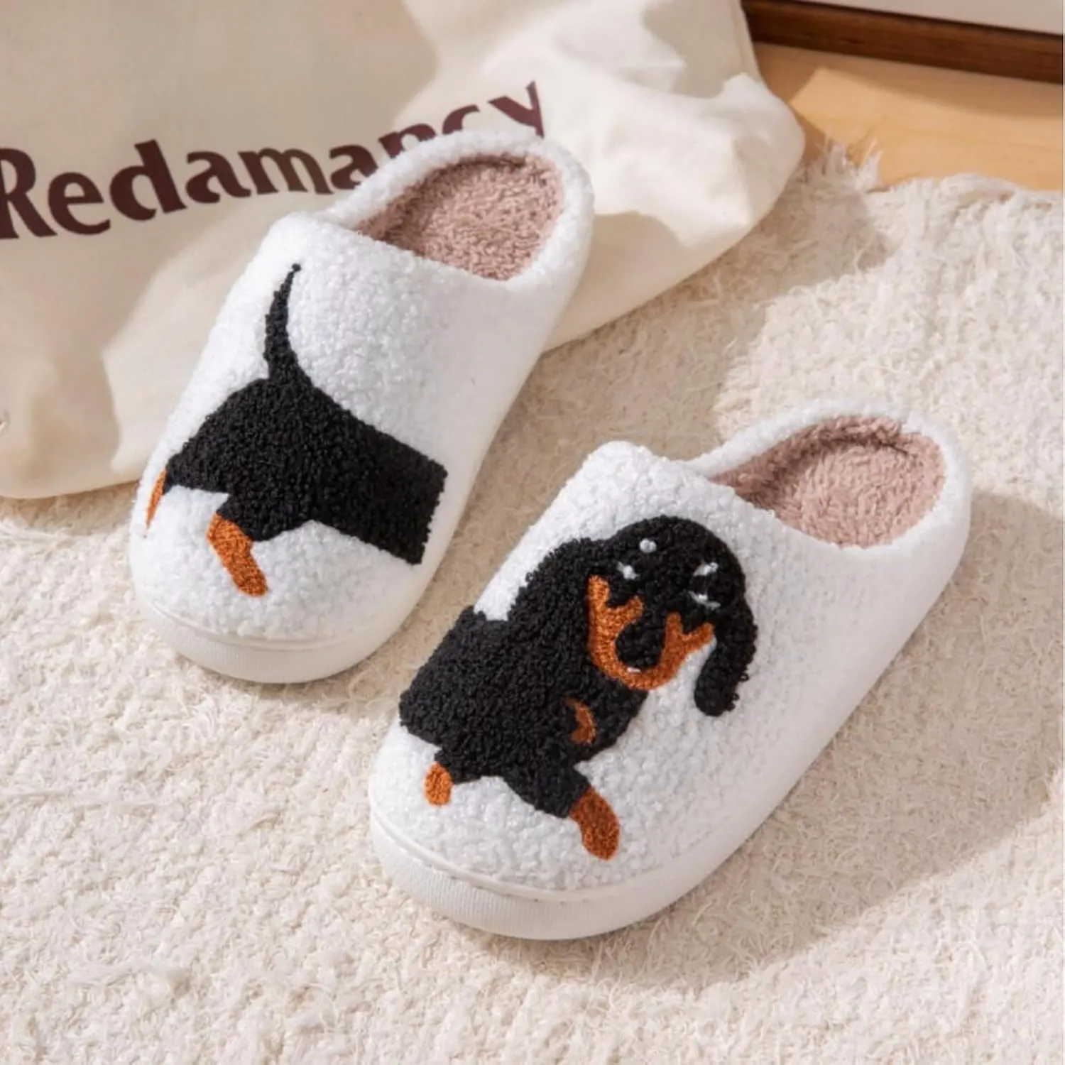Gaolinci Funny Cat Cotton Slippers, Cute Cat Butt Home Slippers for Women