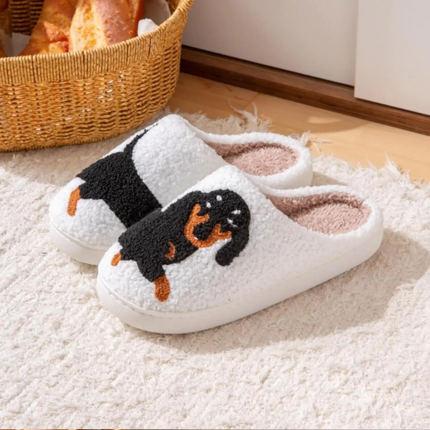 Gaolinci Funny Cat Cotton Slippers, Cute Cat Butt Home Slippers for Women