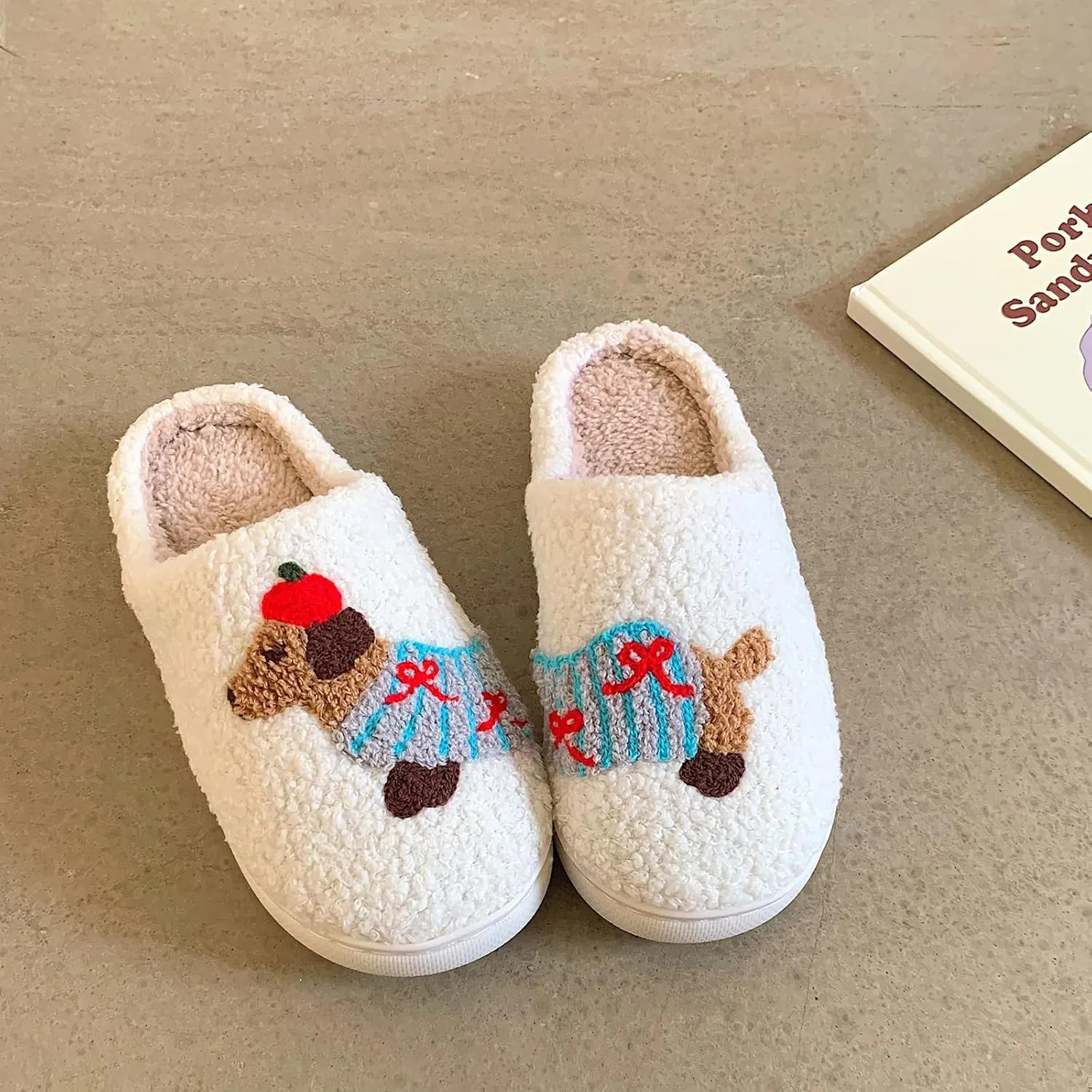 Gaolinci Funny Cat Cotton Slippers, Cute Cat Butt Home Slippers for Women