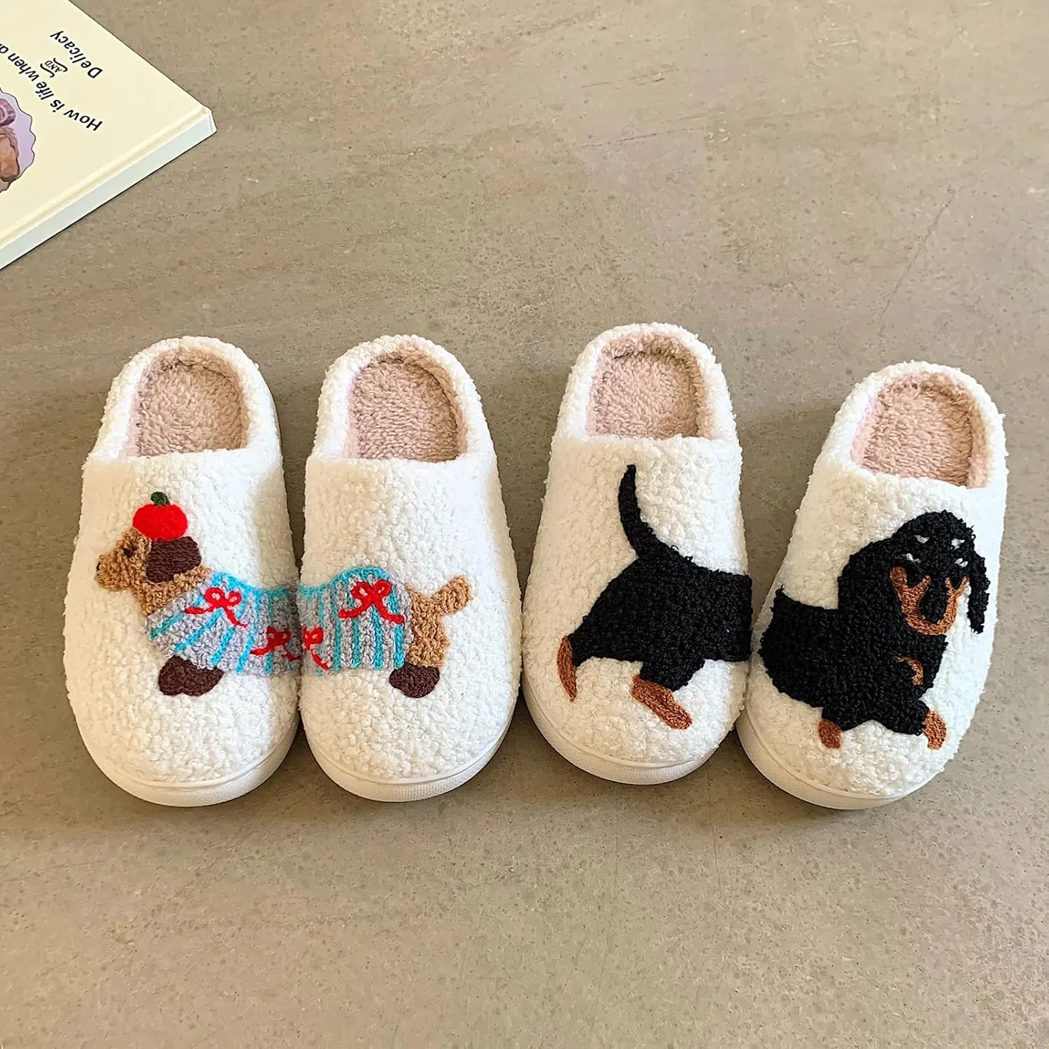 Gaolinci Funny Cat Cotton Slippers, Cute Cat Butt Home Slippers for Women