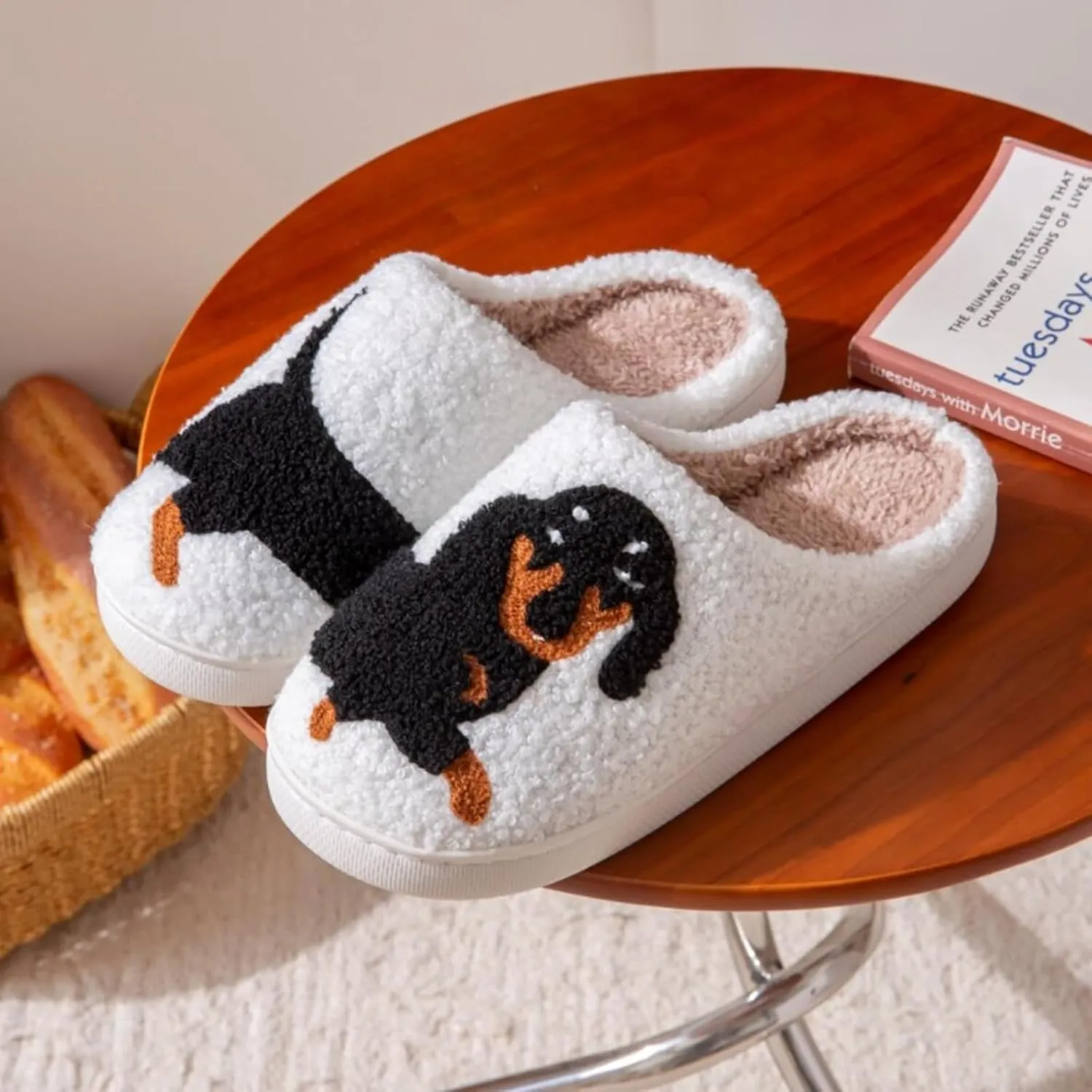 Gaolinci Funny Cat Cotton Slippers, Cute Cat Butt Home Slippers for Women