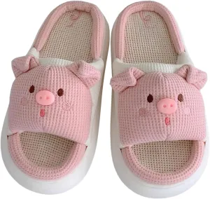 Gaolinci Pig Slippers, Cozy Home Slippers for Women