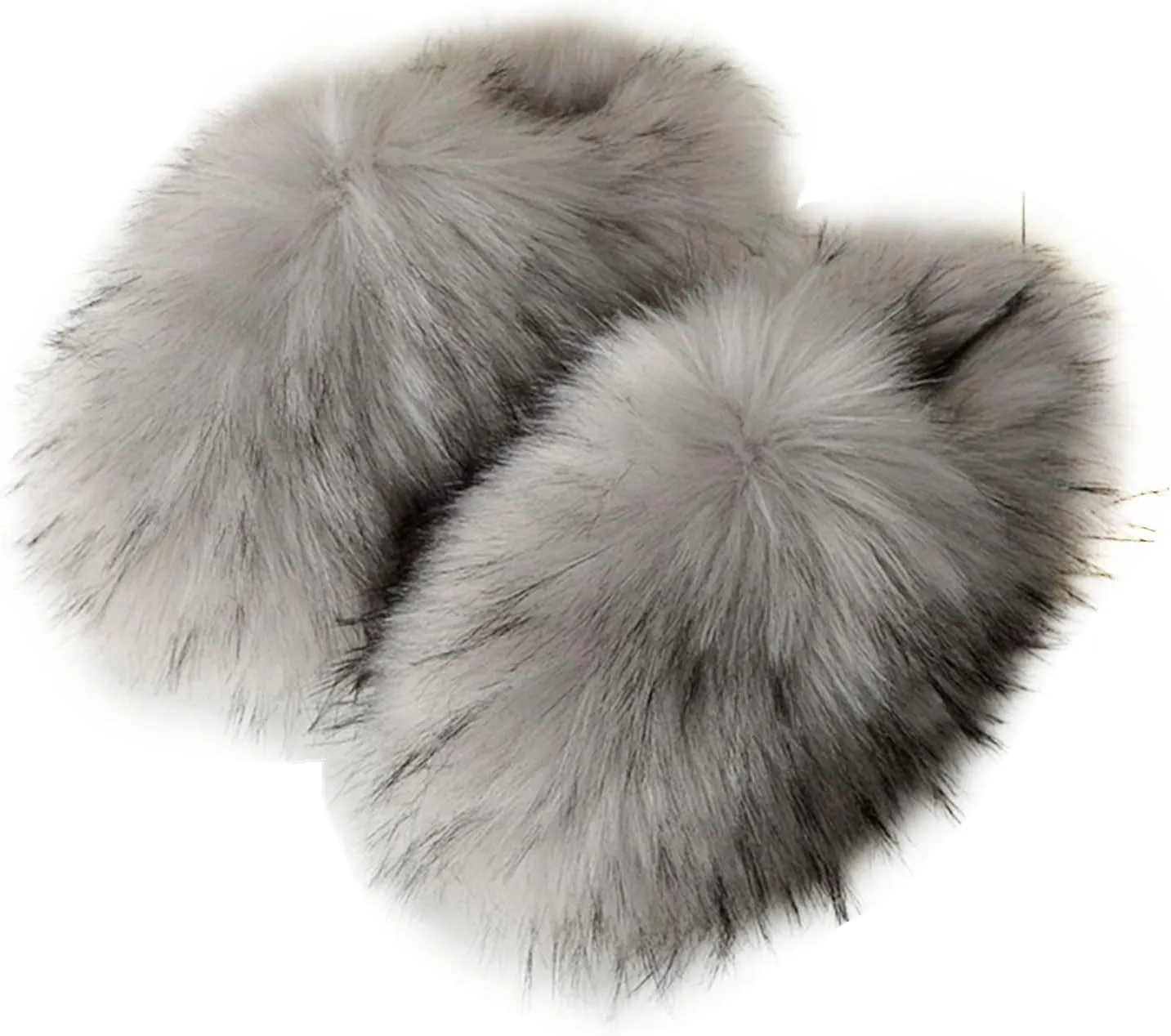 Gegefur Women's Faux Fur Slippers Slide Fluffy Sandals Open Toe Indoor Outdoor Fuzzy Slides