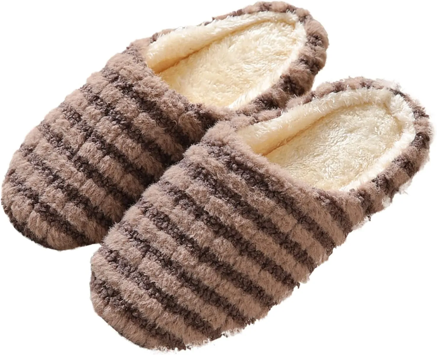 Gibobby Christmas Memory Foam Slippers for Men - Winter Warm Comfy Fleece Slip-on House Slippers