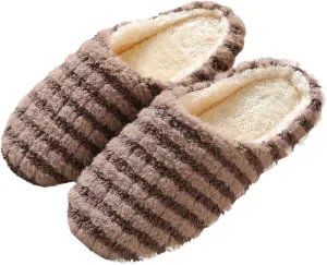 Gibobby Christmas Memory Foam Slippers for Men - Winter Warm Comfy Fleece Slip-on House Slippers