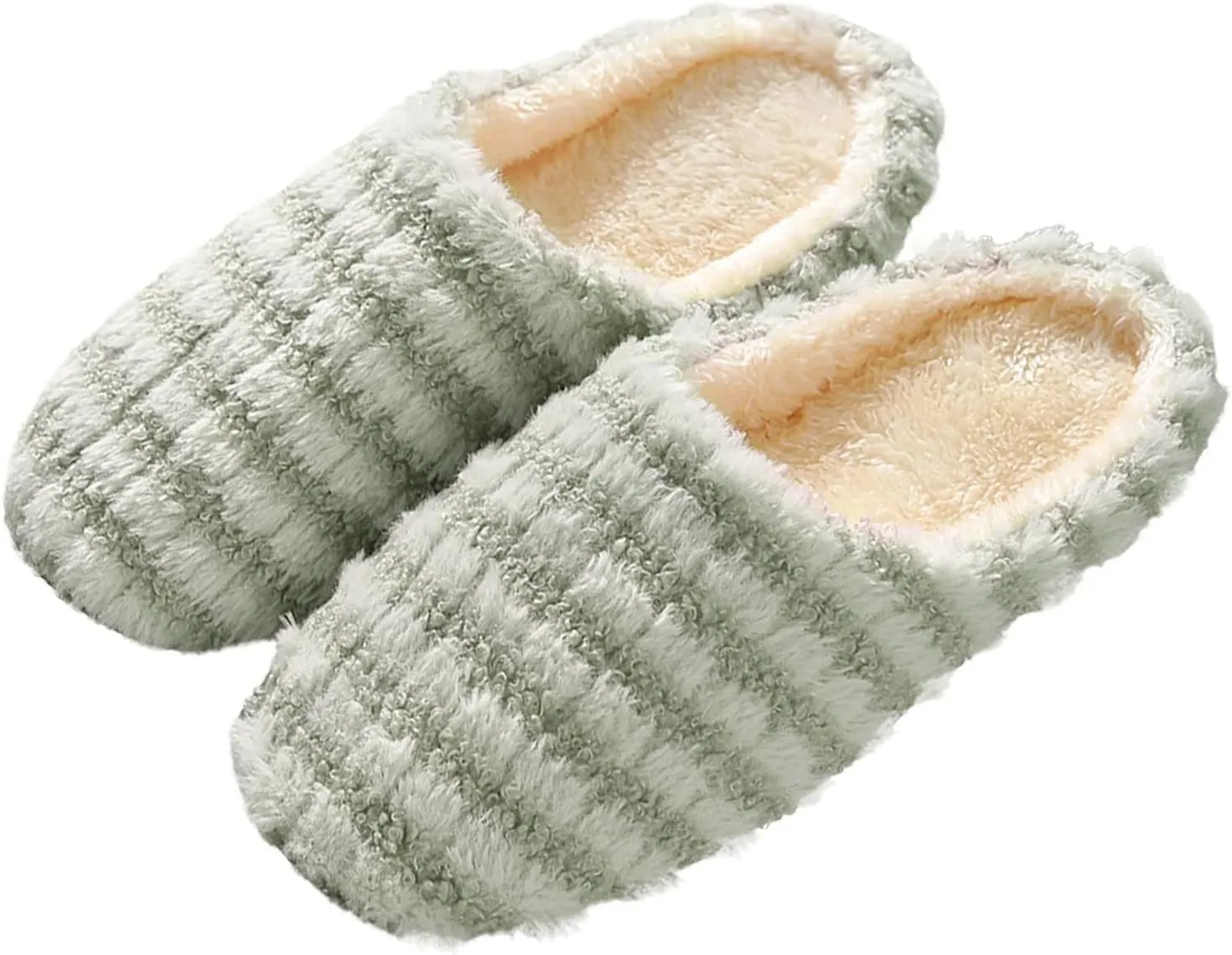 Gibobby Christmas Memory Foam Slippers for Men - Winter Warm Comfy Fleece Slip-on House Slippers
