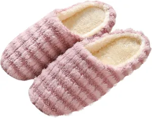 Gibobby Christmas Memory Foam Slippers for Men - Winter Warm Comfy Fleece Slip-on House Slippers