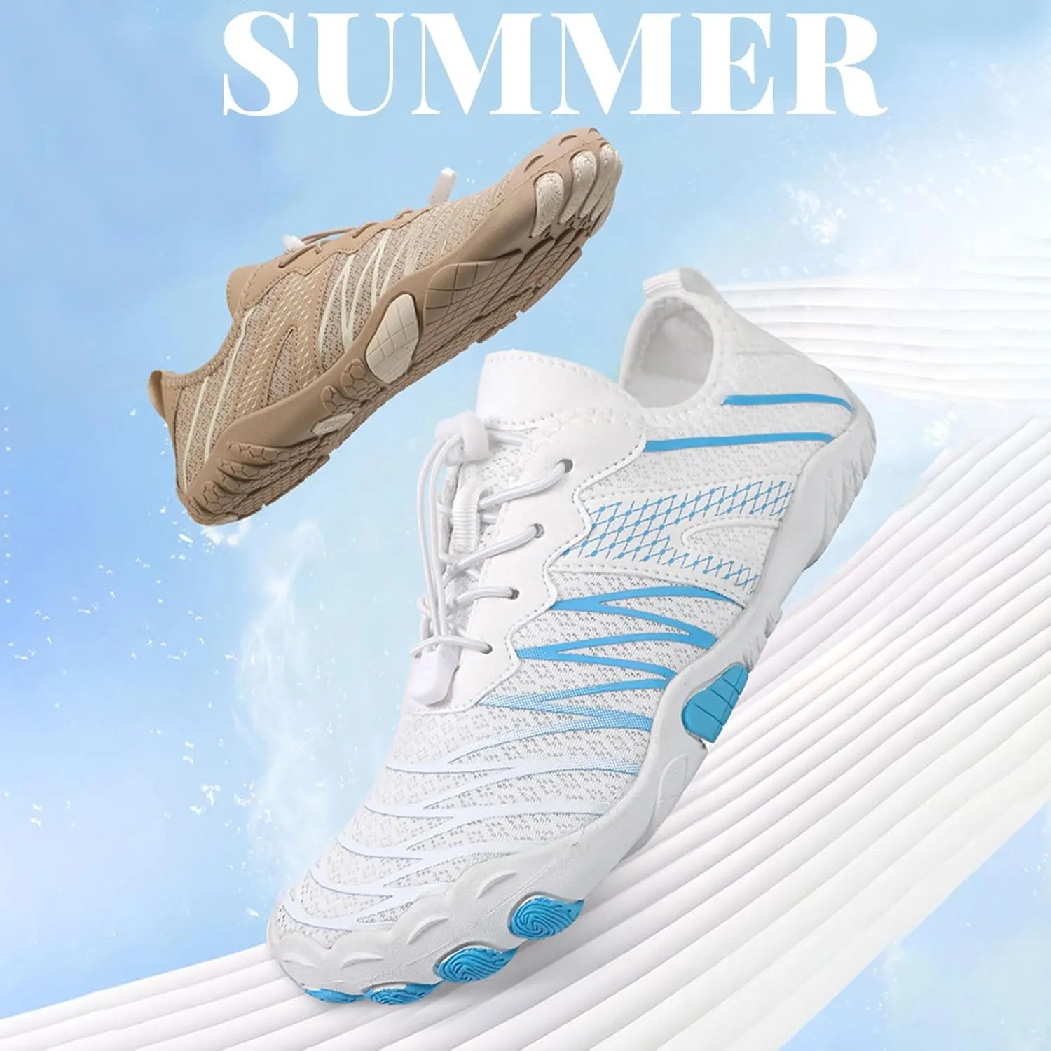 Hike Barefoot Quick Dry Wide Toe Box Non Slip Lightweight Aqua Water Shoes for Women Beach Swim Pool Hiking Walking Kayaking Diving Surfing Athletic Unisex Footwear