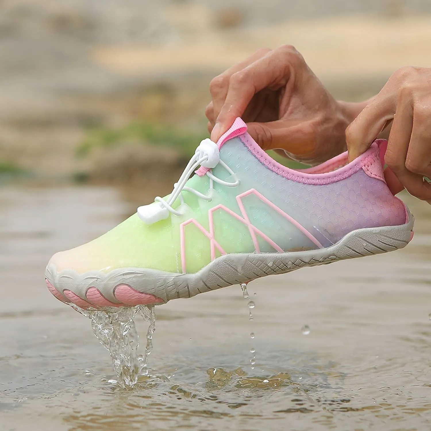 Hike Barefoot Waterproof Trail Running Anti Slip Breathable Quick Dry Lightweight Barefoot Water Shoes Beach Swim Rock Climbing Pool Hiking Walking Boating Fishing Diving Surfing Shoes