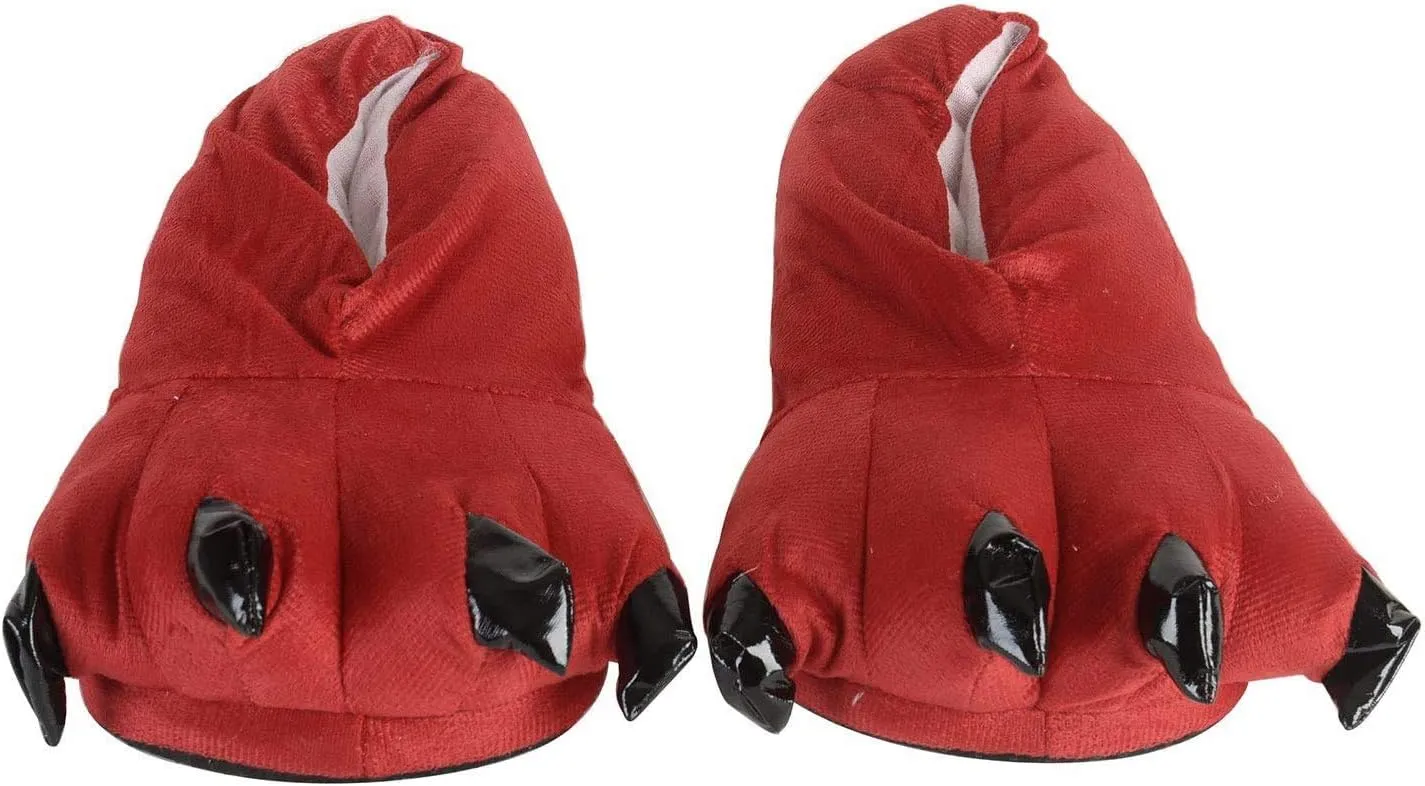 Honeystore Unisex Soft Plush Home Slippers Animal Costume Paw Claw Shoes
