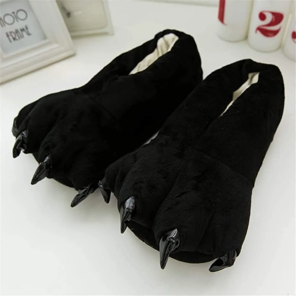 Honeystore Unisex Soft Plush Home Slippers Animal Costume Paw Claw Shoes