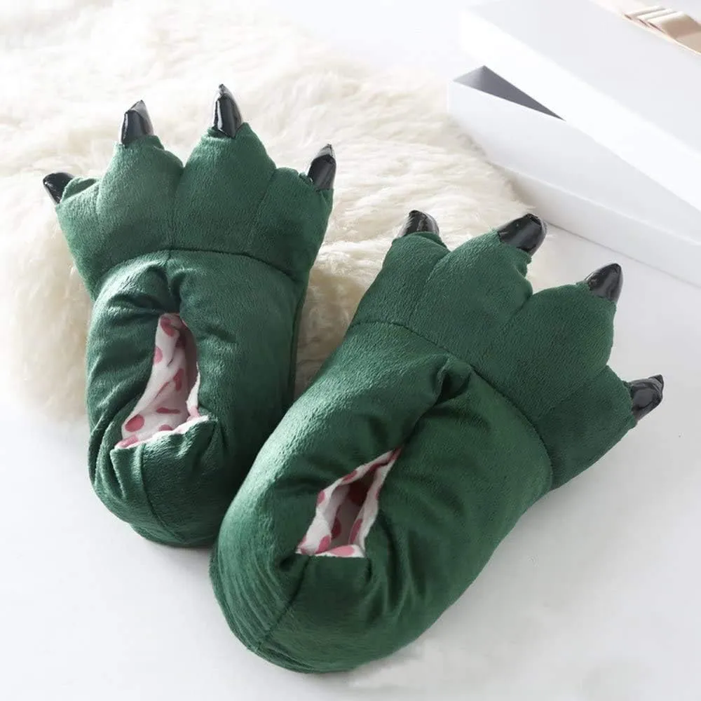 Honeystore Unisex Soft Plush Home Slippers Animal Costume Paw Claw Shoes
