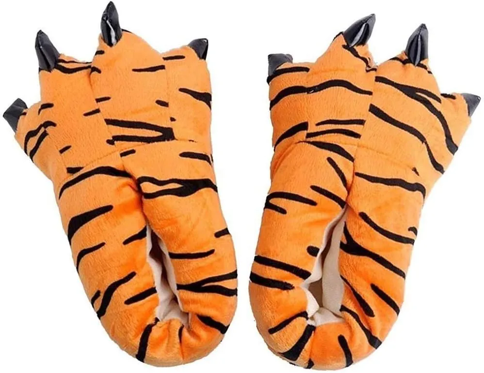 Honeystore Unisex Soft Plush Home Slippers Animal Costume Paw Claw Shoes