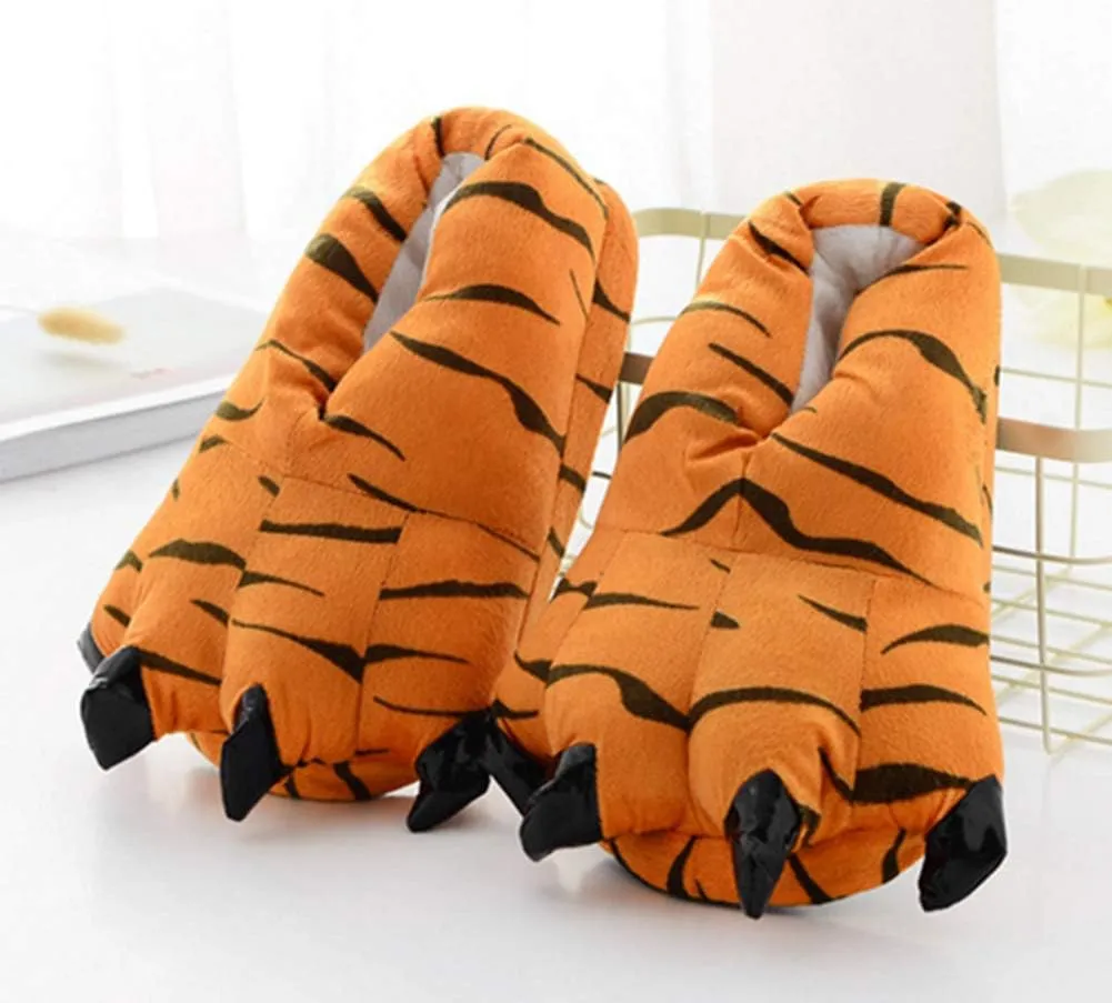 Honeystore Unisex Soft Plush Home Slippers Animal Costume Paw Claw Shoes