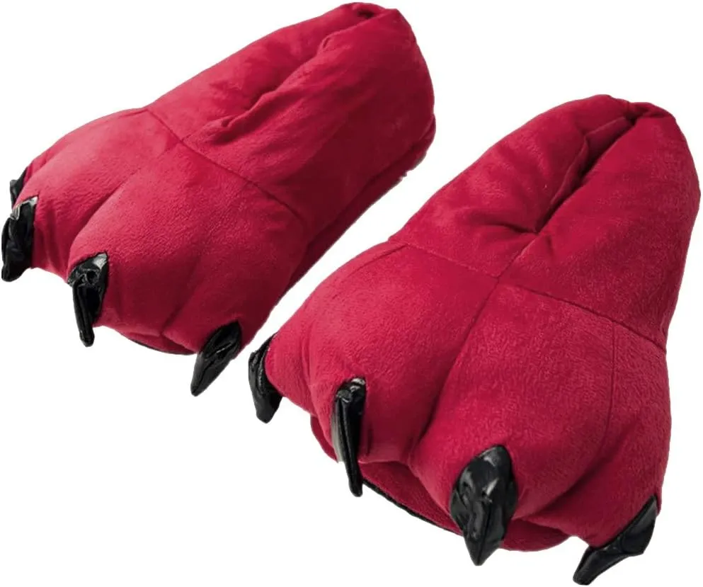 Honeystore Unisex Soft Plush Home Slippers Animal Costume Paw Claw Shoes