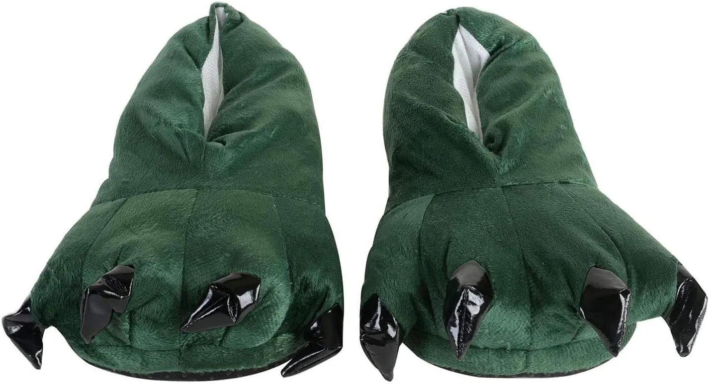 Honeystore Unisex Soft Plush Home Slippers Animal Costume Paw Claw Shoes