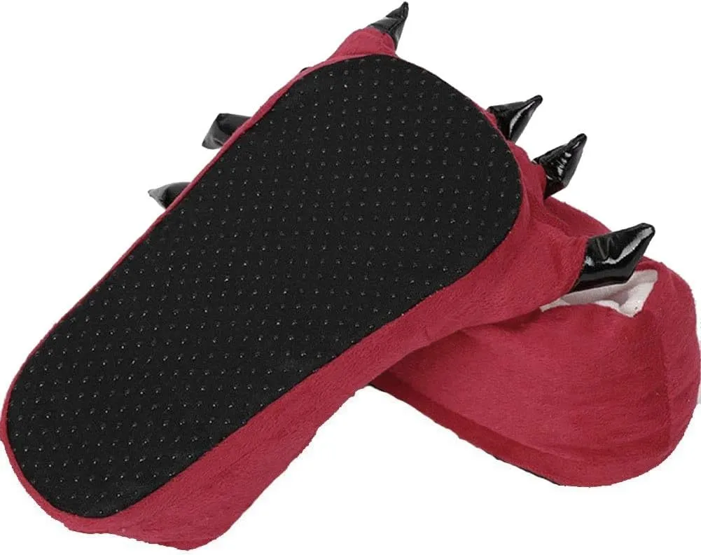 Honeystore Unisex Soft Plush Home Slippers Animal Costume Paw Claw Shoes