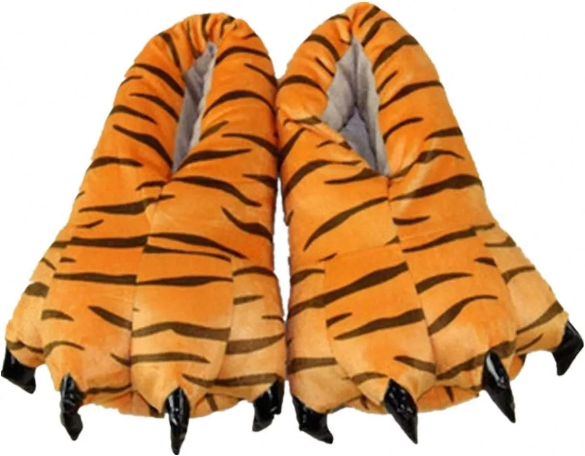 Honeystore Unisex Soft Plush Home Slippers Animal Costume Paw Claw Shoes