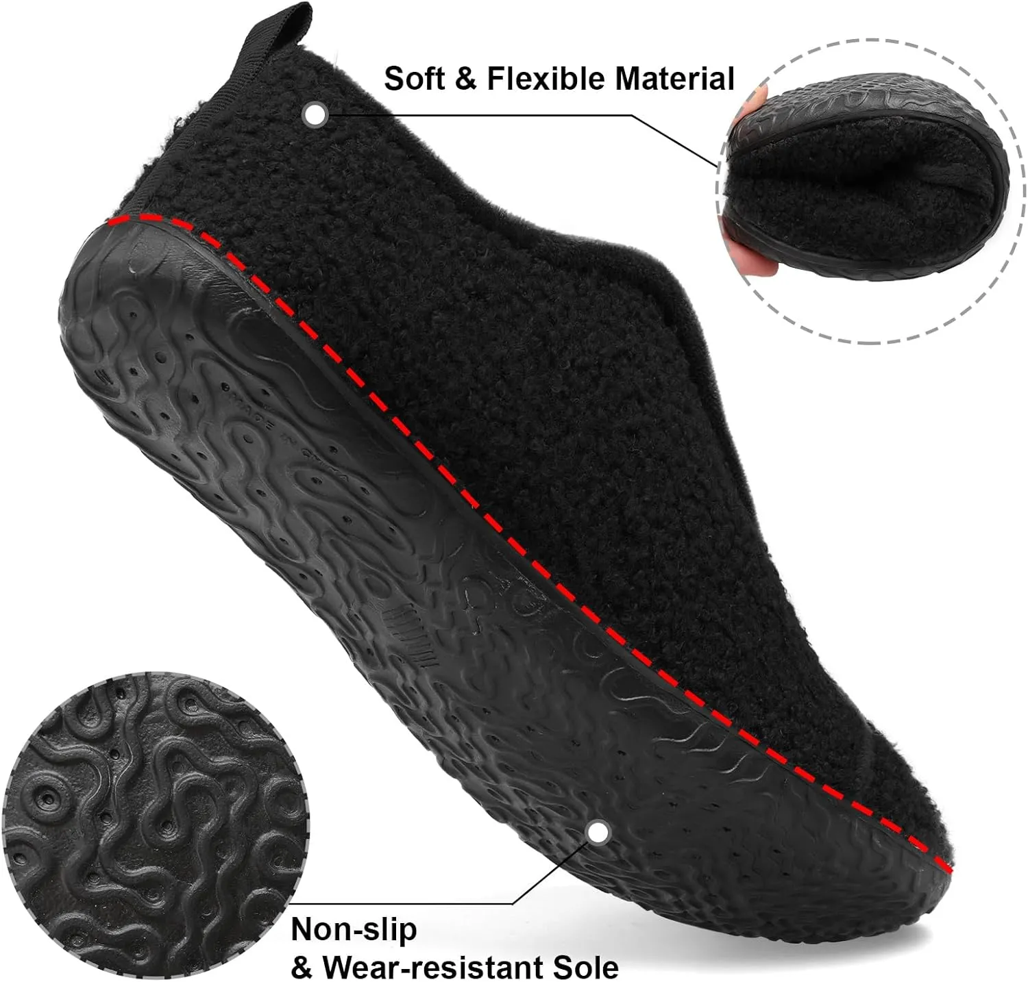 JIASUQI Womens Slippers Fuzzy Slip-on House Shoes Indoor Outdoor Slippers for Women