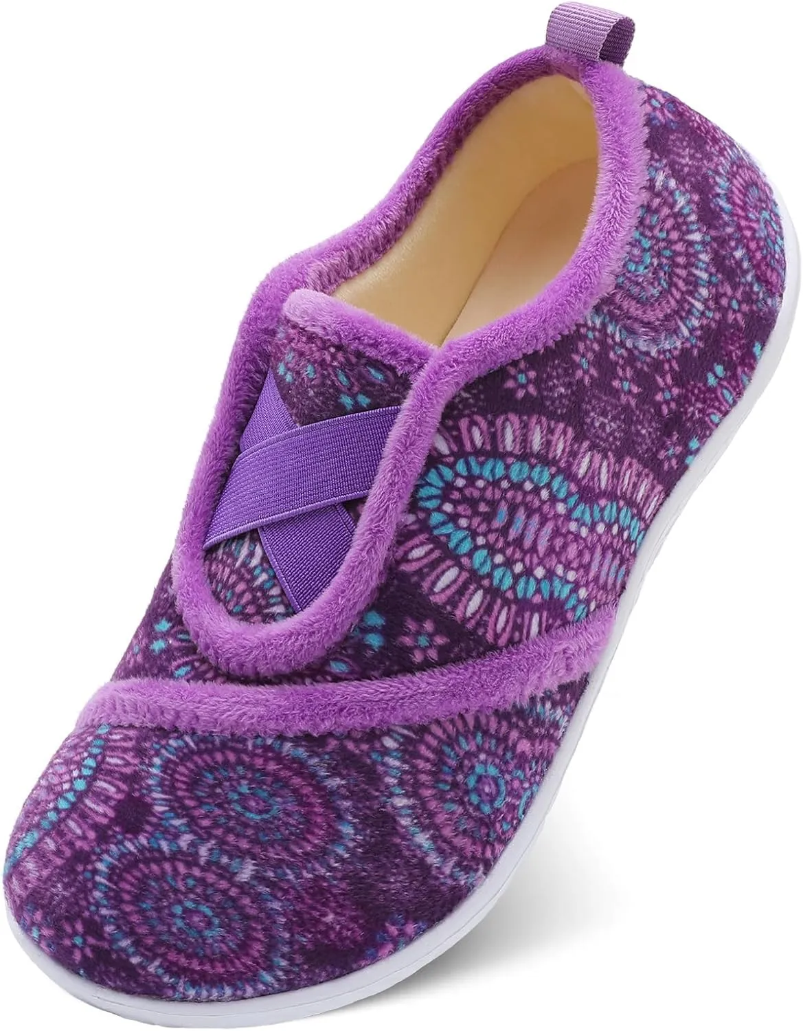 JIASUQI Womens Slippers Fuzzy Slip-on House Shoes Indoor Outdoor Slippers for Women