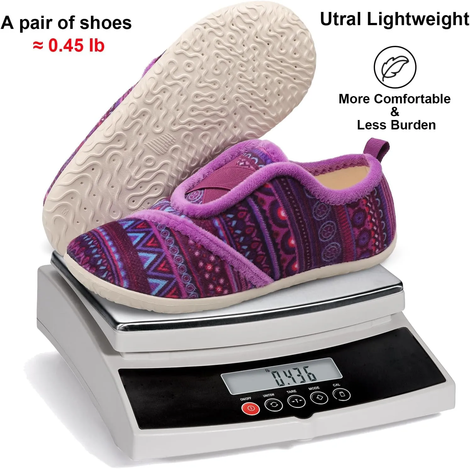 JIASUQI Womens Slippers Fuzzy Slip-on House Shoes Indoor Outdoor Slippers for Women