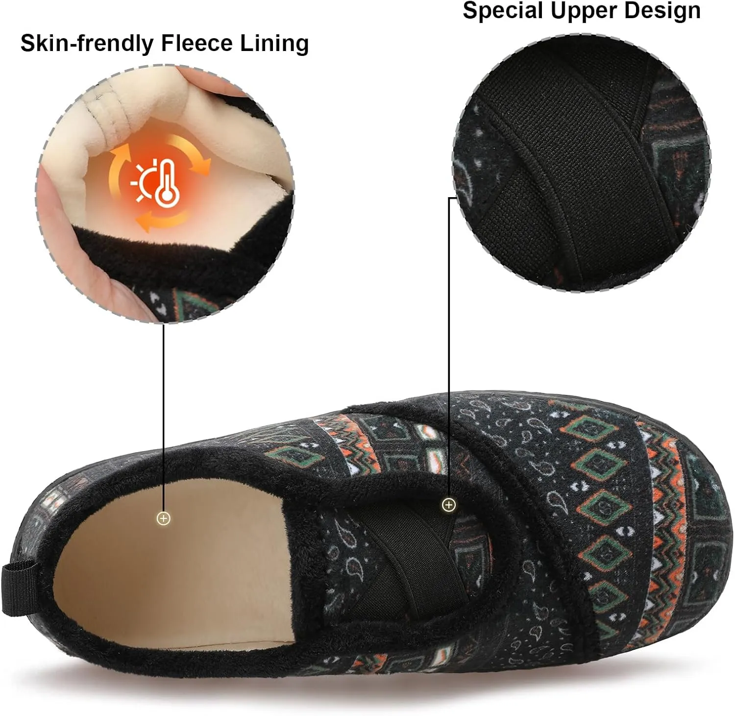 JIASUQI Womens Slippers Fuzzy Slip-on House Shoes Indoor Outdoor Slippers for Women