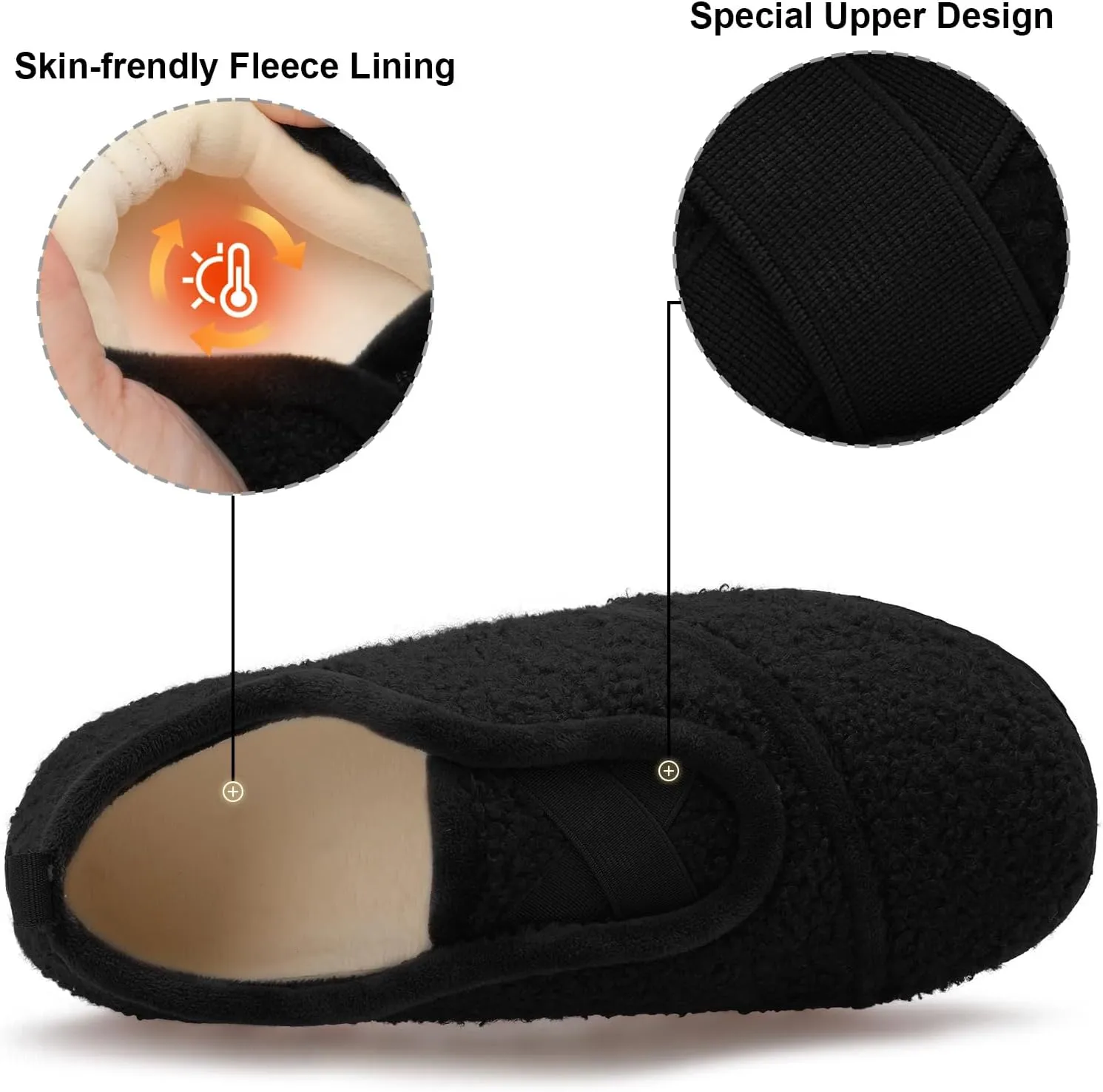 JIASUQI Womens Slippers Fuzzy Slip-on House Shoes Indoor Outdoor Slippers for Women