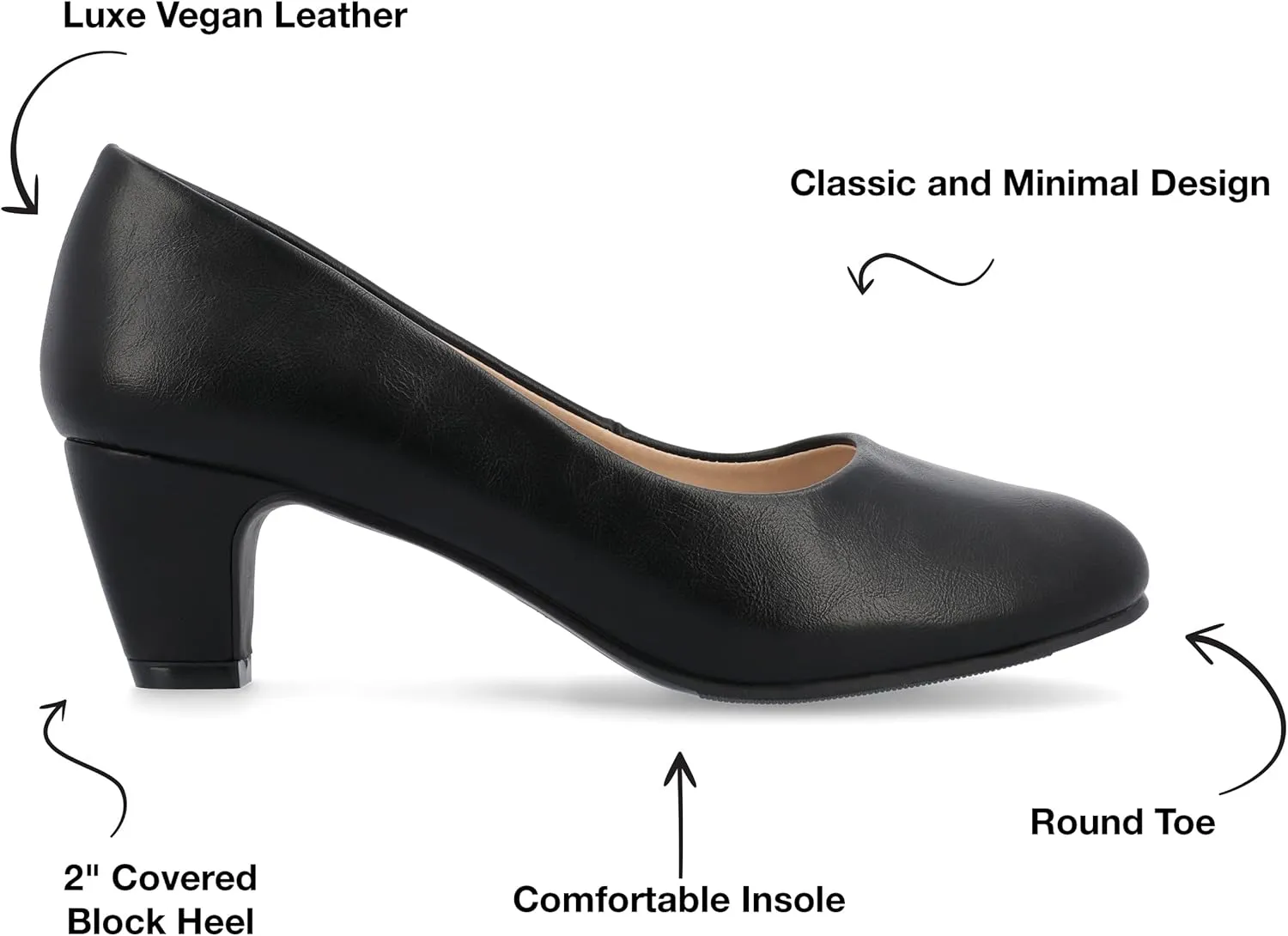 Journee Collection Womens Solid Block Heels
