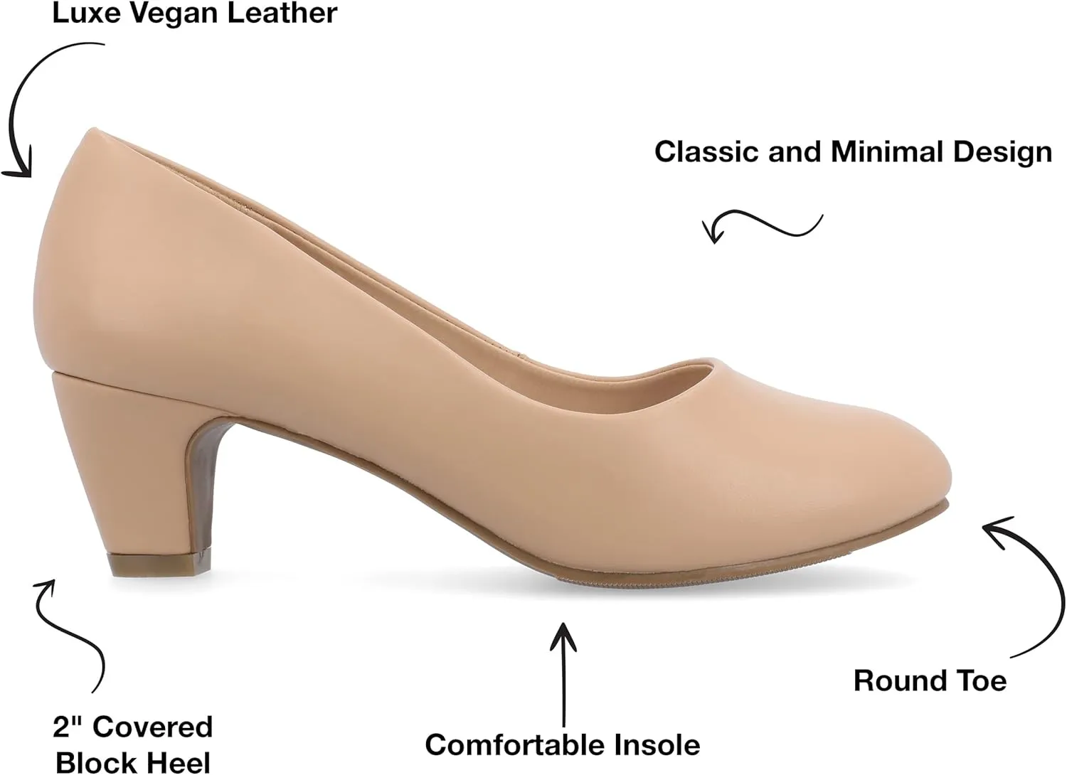 Journee Collection Womens Solid Block Heels