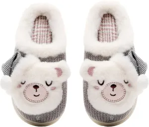 Kids Family Cute Cat Household Anti-Slip Indoor Home Slippers for Girls and Boys