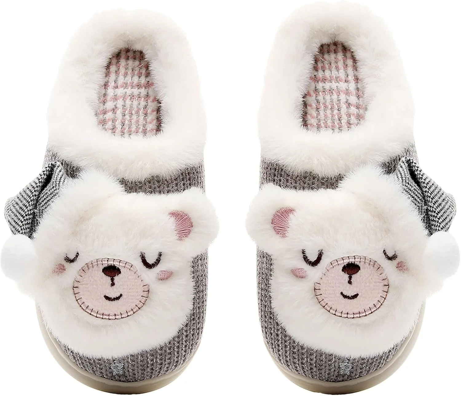 Kids Family Cute Cat Household Anti-Slip Indoor Home Slippers for Girls and Boys