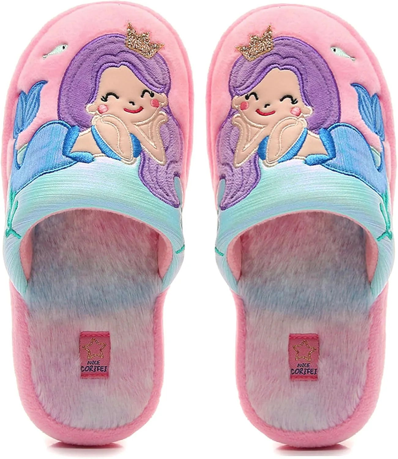 Kids Family Unicorn Slippers Household Anti-Slip Indoor Home Slippers for Girls and Boys