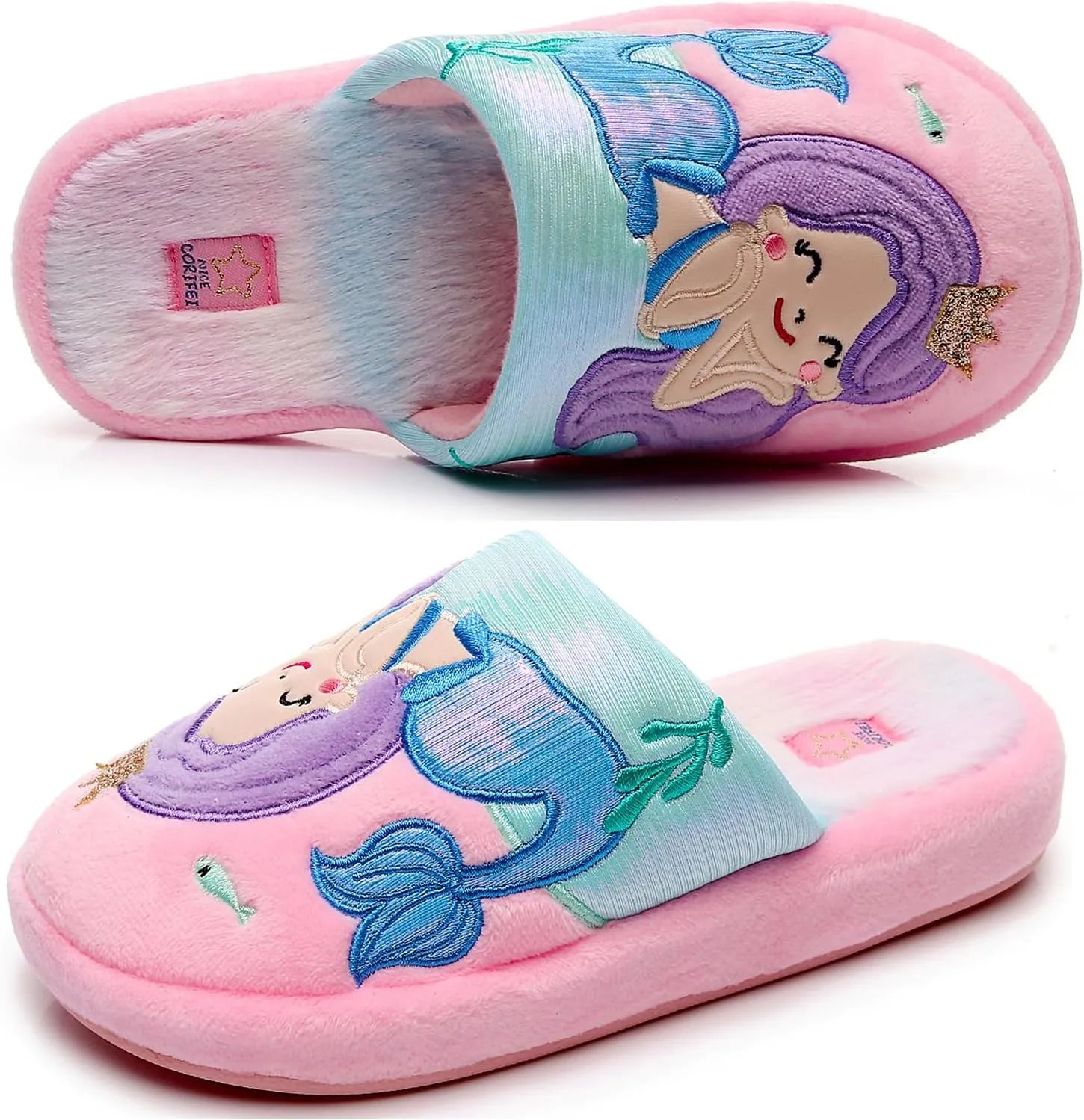 Kids Family Unicorn Slippers Household Anti-Slip Indoor Home Slippers for Girls and Boys