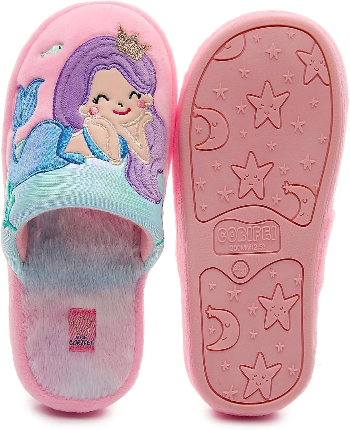 Kids Family Unicorn Slippers Household Anti-Slip Indoor Home Slippers for Girls and Boys