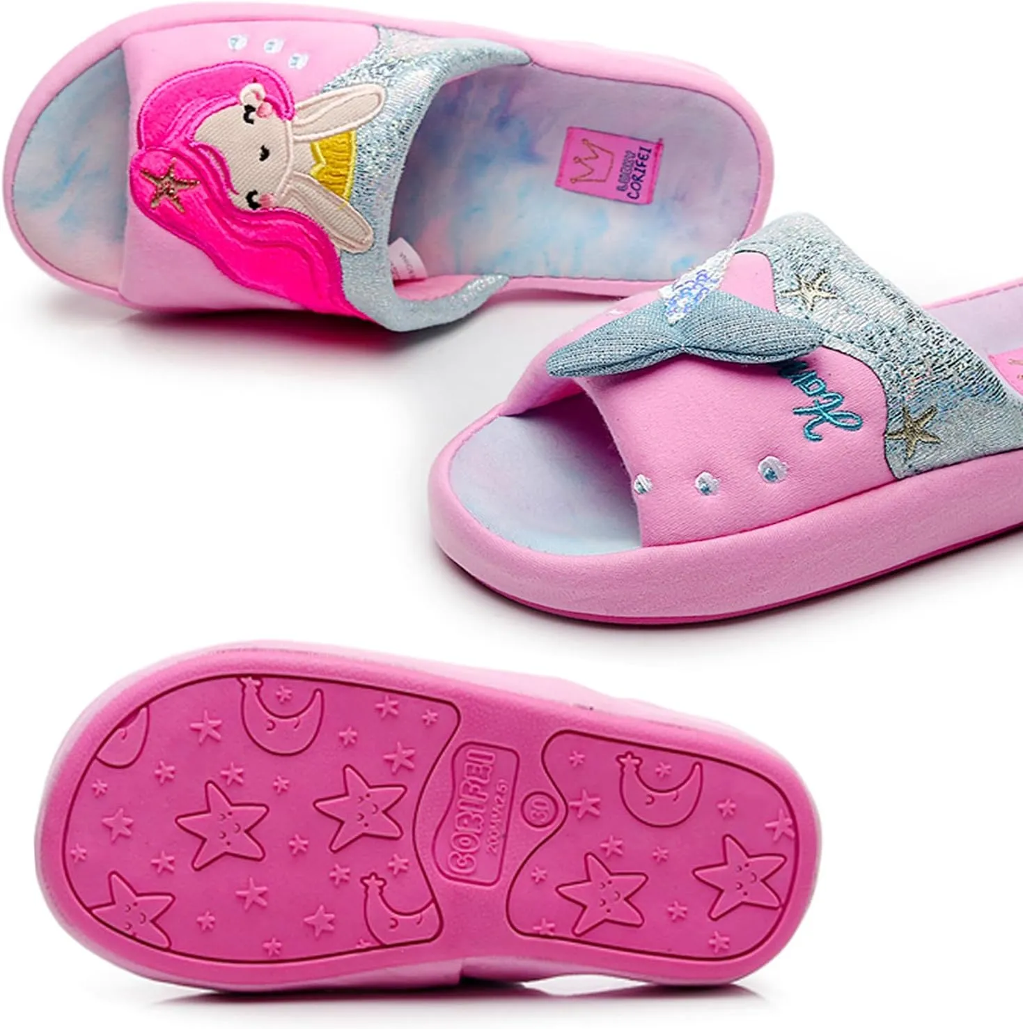 Kids Family Unicorn Slippers Household Anti-Slip Indoor Home Slippers for Girls and Boys