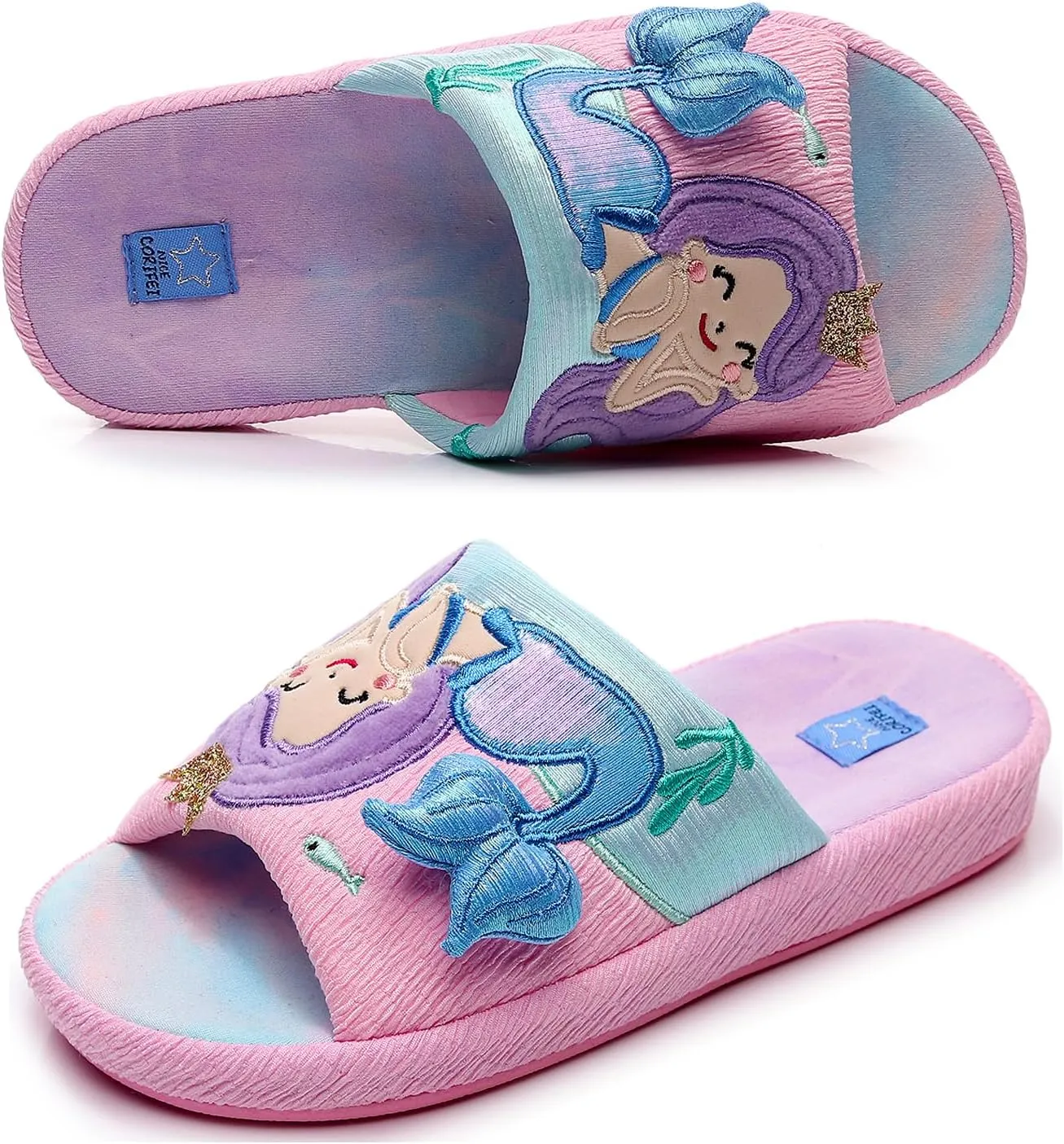 Kids Family Unicorn Slippers Household Anti-Slip Indoor Home Slippers for Girls and Boys