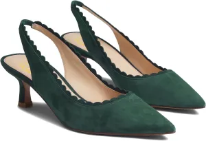 LEHOOR Women Kitten Heel Slingback Pumps Shoes Pointed Closed Toe Elastic Ankle Strap Suede Dress Sandals 2.5" Heels Classic Office Work Pump Dressy Elegant Wedding Evening Shoes Comfort 4-11 M US