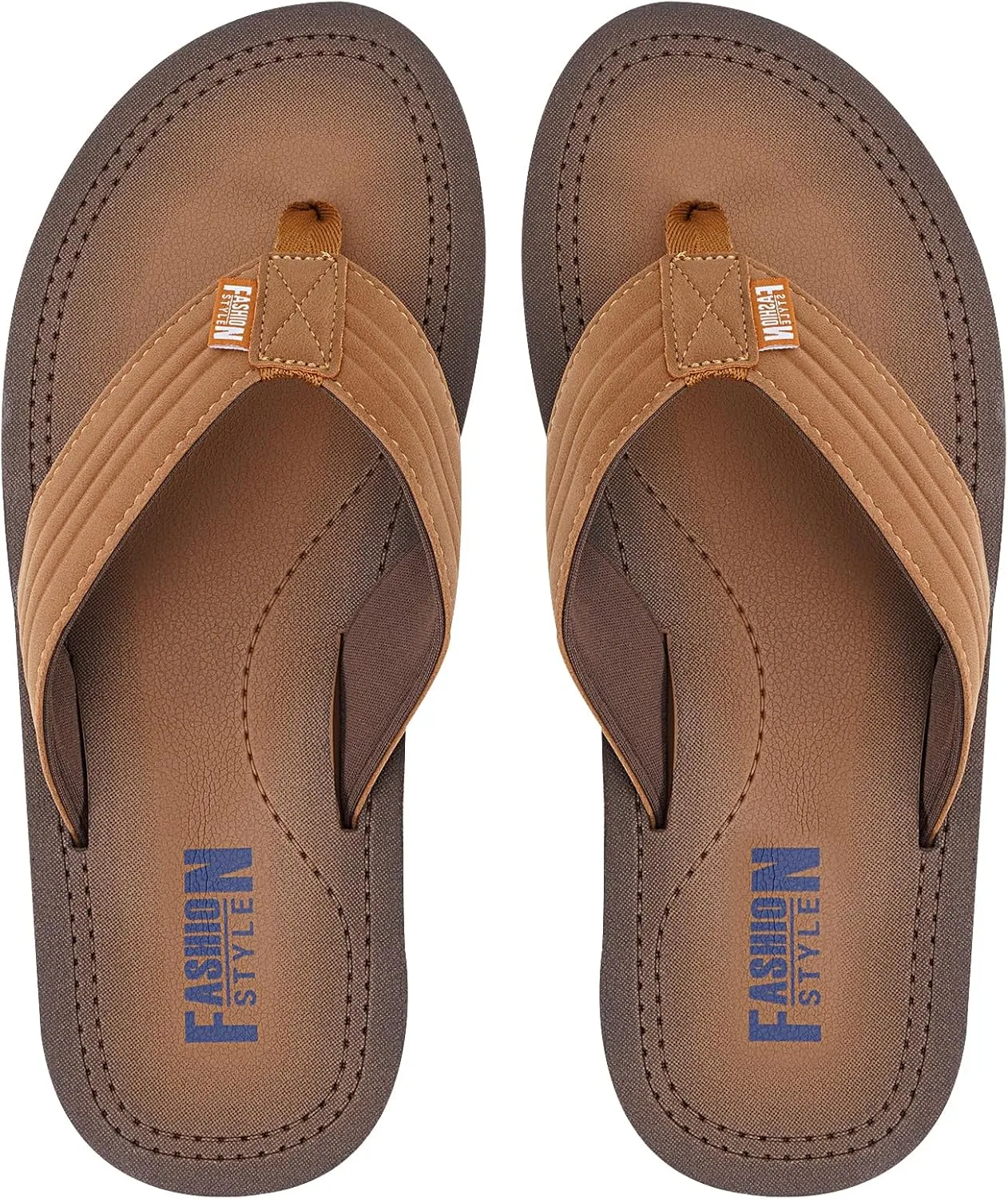 MALIDA Mens Cushion Thong Sandals Beach Flip Flops Outdoor Slippers
