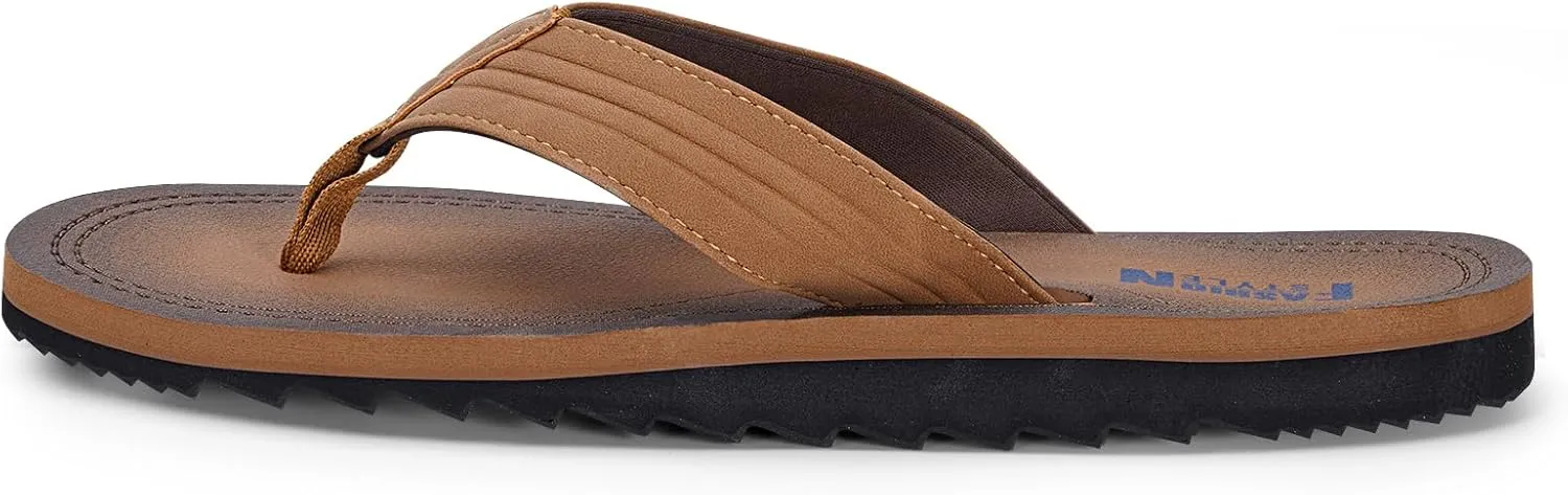 MALIDA Mens Cushion Thong Sandals Beach Flip Flops Outdoor Slippers