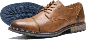 Men Leather Wingtip Oxfords Orthopedic Dress Shoes Casual Classic Comfortable Non Slip Business Office Loafers Derby Shoes