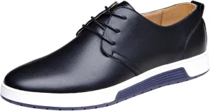 Men's Business Oxfords Sneakers Formal Breathable Leather Shoes Minimalist Sneakers Disguised as Dress Shoes