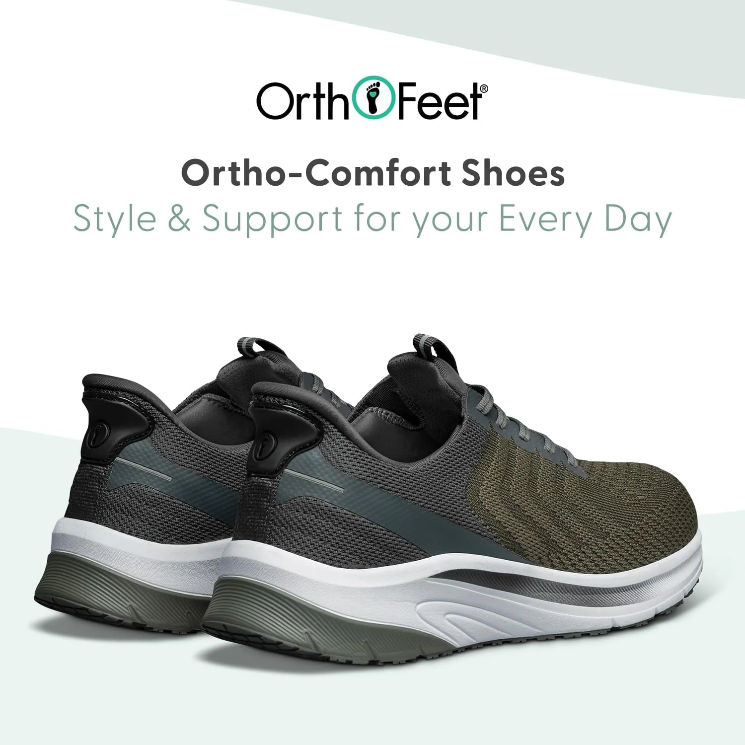 Orthofeet Men's Orthopedic Hands-Free Tilos Slip-On Sneakers