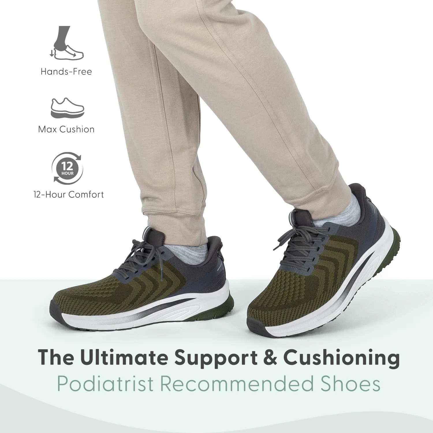 Orthofeet Men's Orthopedic Hands-Free Tilos Slip-On Sneakers
